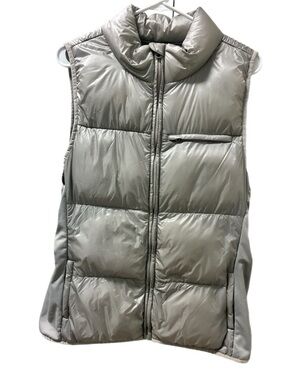 Fabletics Silver Quilted Puffer Vest